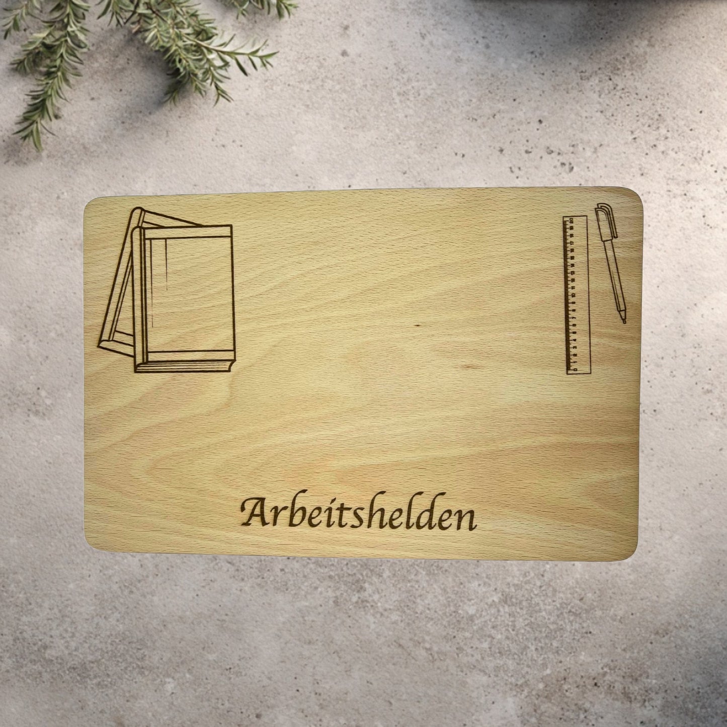 Schneidebrett aus Holz – Lehrer-Design (personalisierbar)