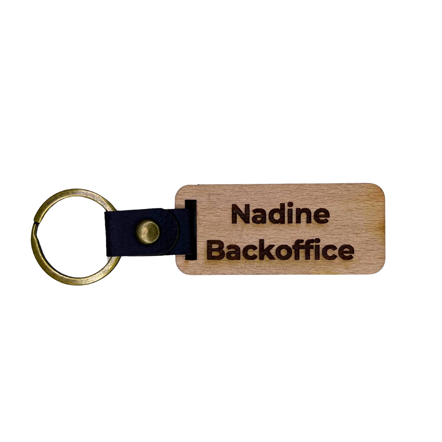 Schlüsselanhänger aus Holz - "Büro“ (personalisierbar)