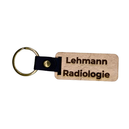 Schlüsselanhänger aus Holz - "Healthcare“ (personalisierbar)