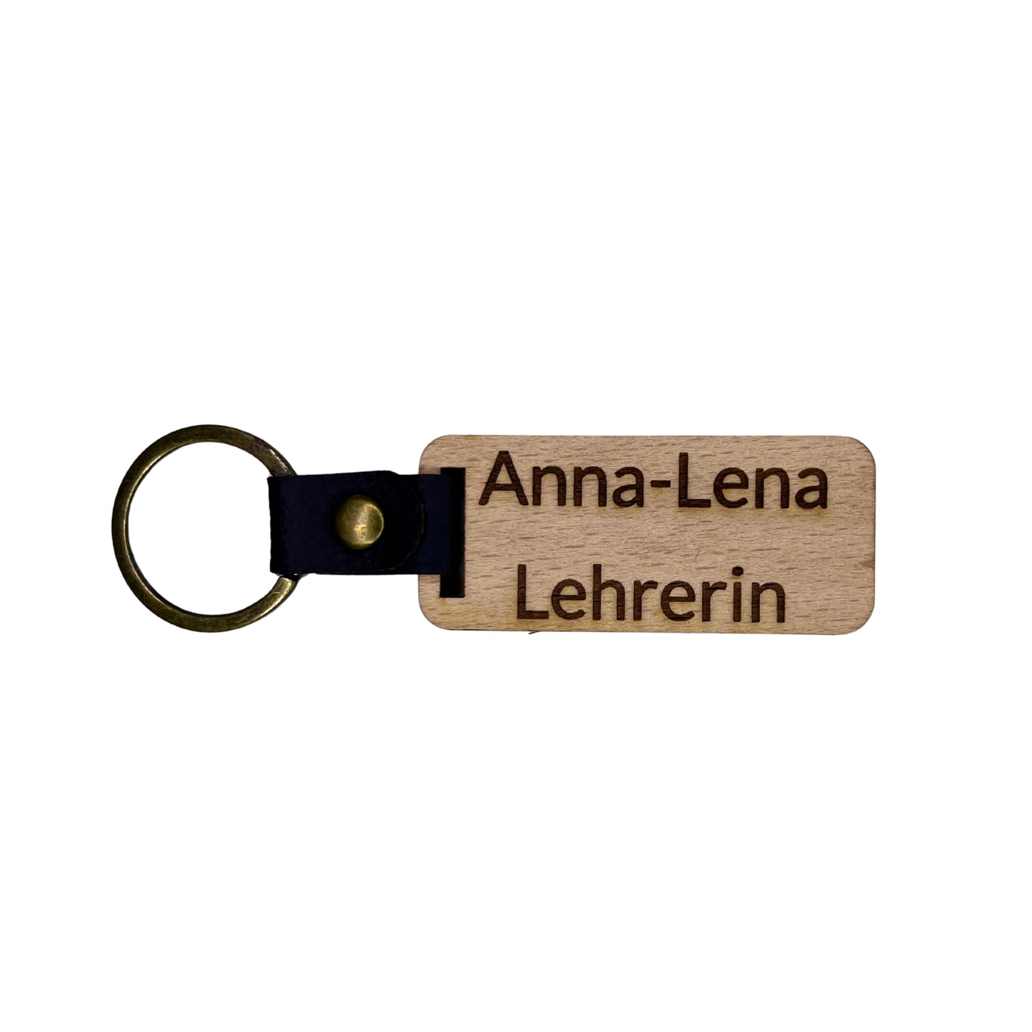 Schlüsselanhänger aus Holz - "Lehrer“ (personalisierbar)