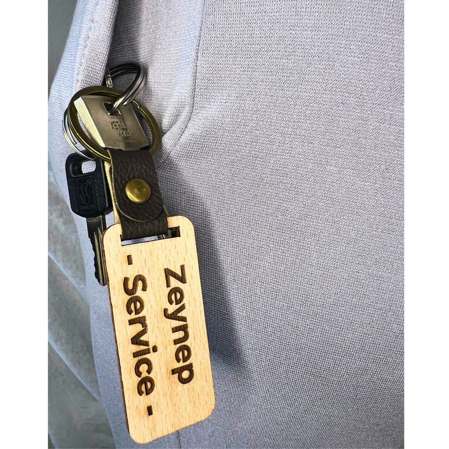 Schlüsselanhänger aus Holz - "Gastro“ (personalisierbar)