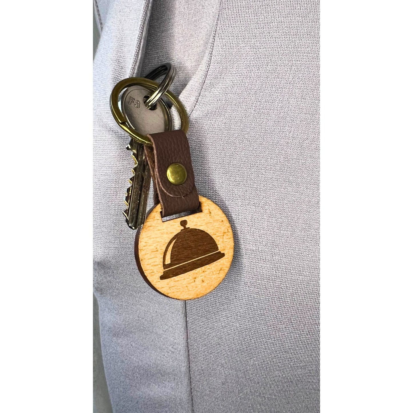 Schlüsselanhänger aus Holz – "Klingel"