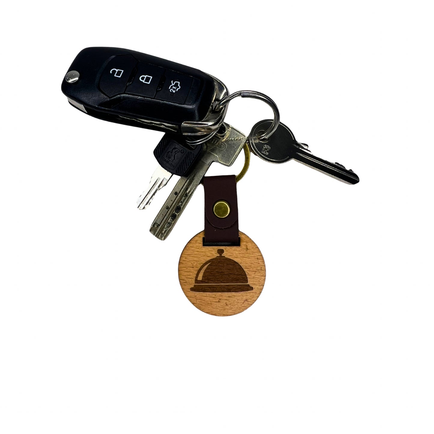 Schlüsselanhänger aus Holz – "Klingel"