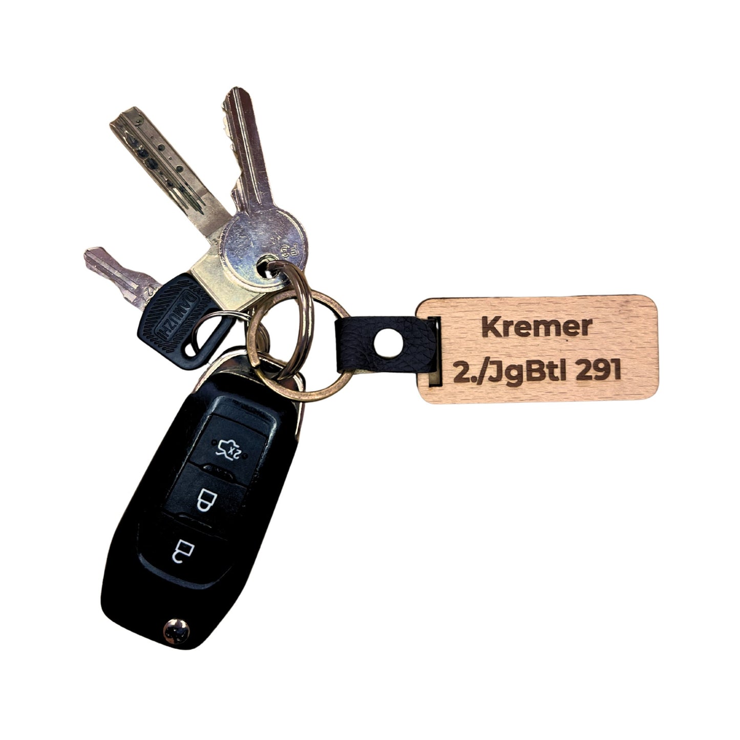 Schlüsselanhänger aus Holz - "Bundeswehr“ (personalisierbar)