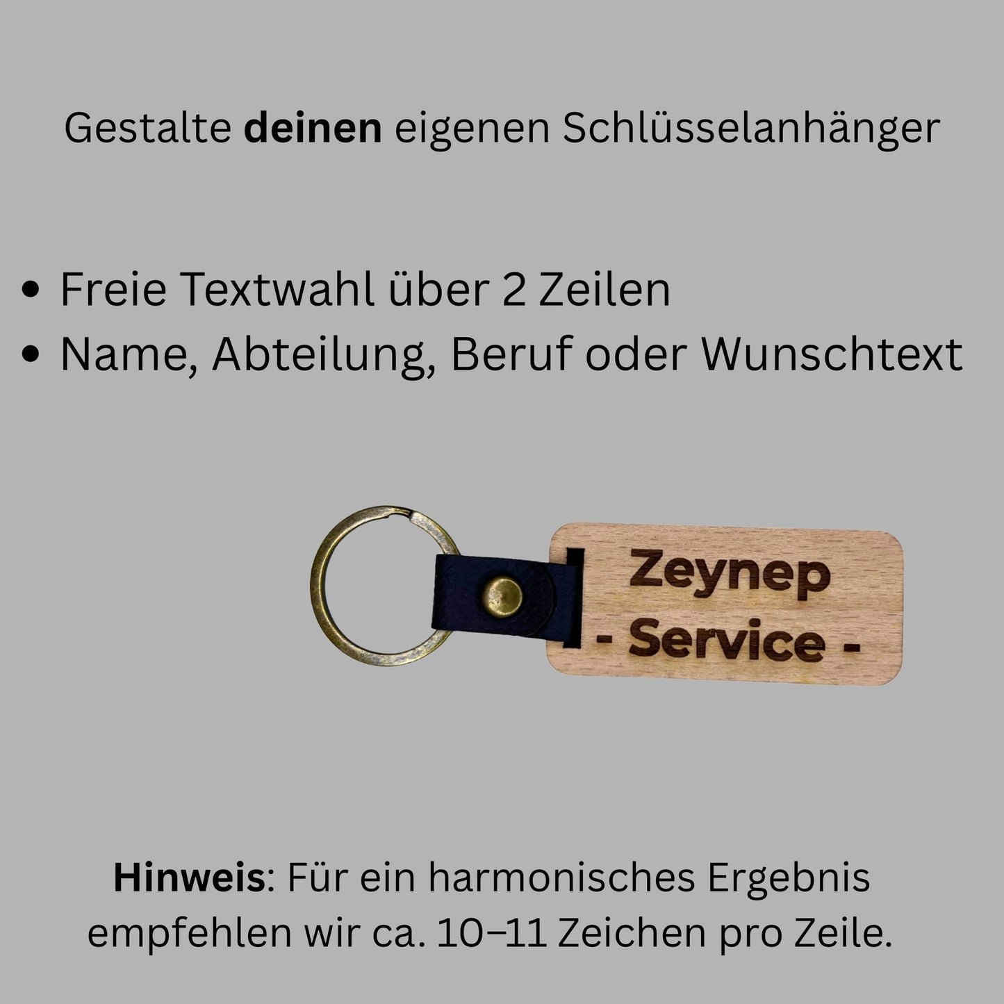 Schlüsselanhänger aus Holz - "Gastro“ (personalisierbar)