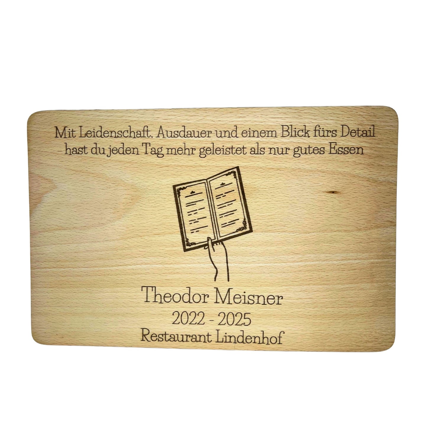 Abschiedsgeschenk Gastro – Holztafel (personalisierbar)