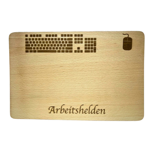 Schneidebrett aus Holz – Büro-Design (personalisierbar)