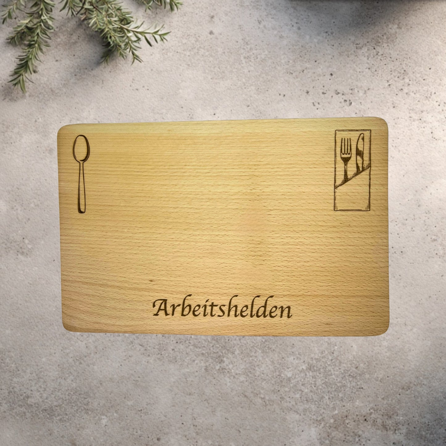 Schneidebrett aus Holz – Gastro-Design (personalisierbar)