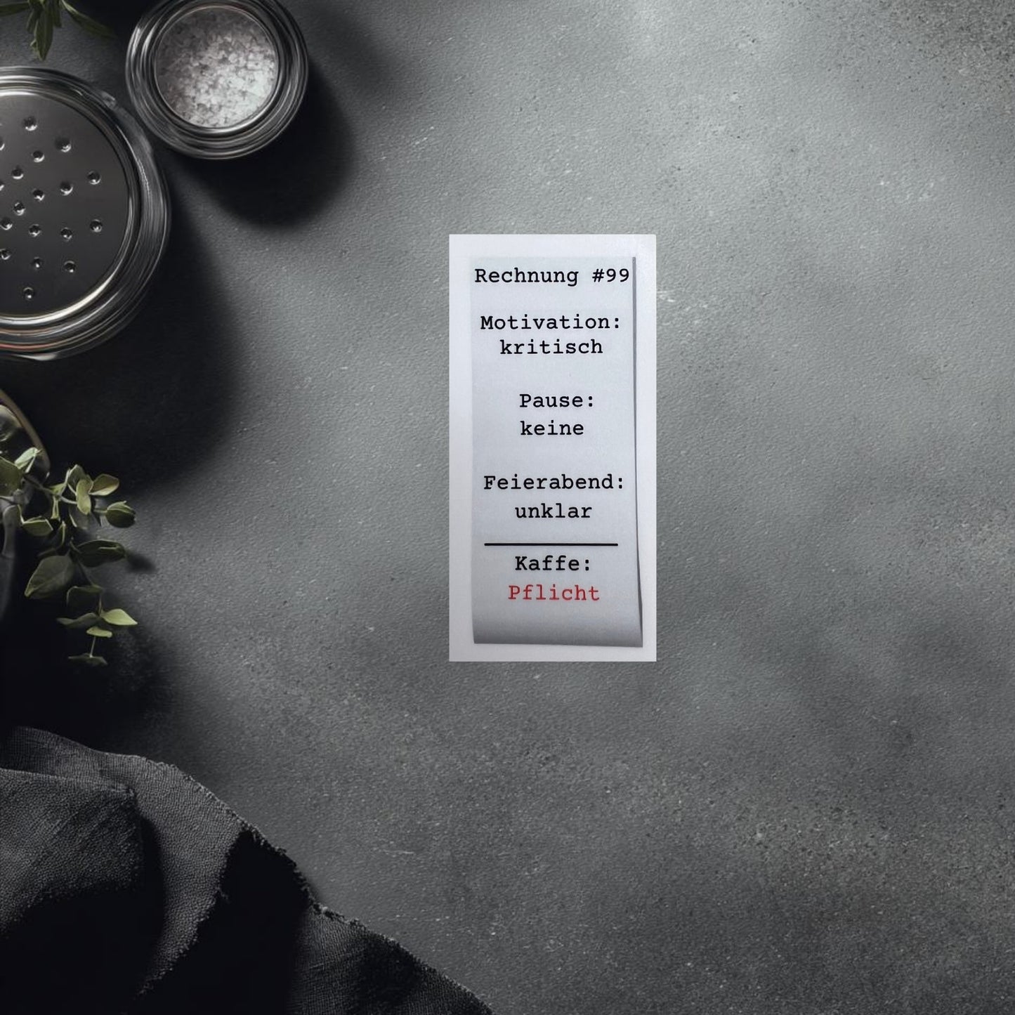 Sticker "Rechnung" - Gastro