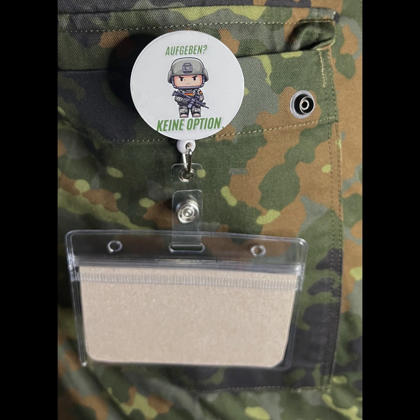 Ausweishalter Starterpack – inkl. wechselbarem Design "Niemals aufgeben"